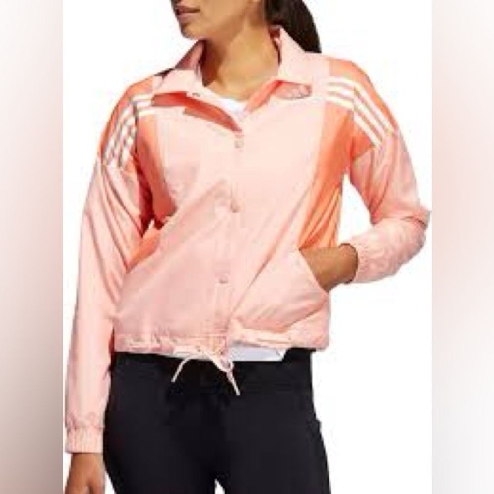 Adidas Lightweight Track 3 striped Jacket Women’s Large like new